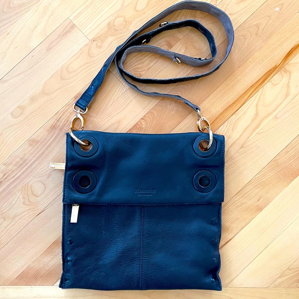 HAMMITT Montana Reversible Large Black / Pewter - Gold tone hardware embossed